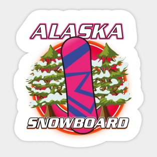 Alaska Snowboarder logo Sticker